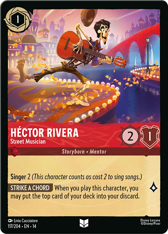 Héctor Rivera – Street Musician, a revealed Hyperia City card