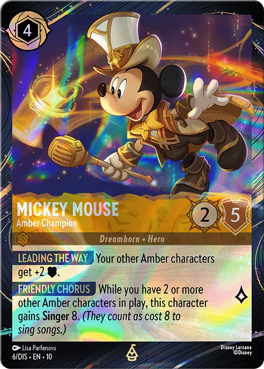 Mickey Mouse – Amber Champion, the Collection Quest promo card