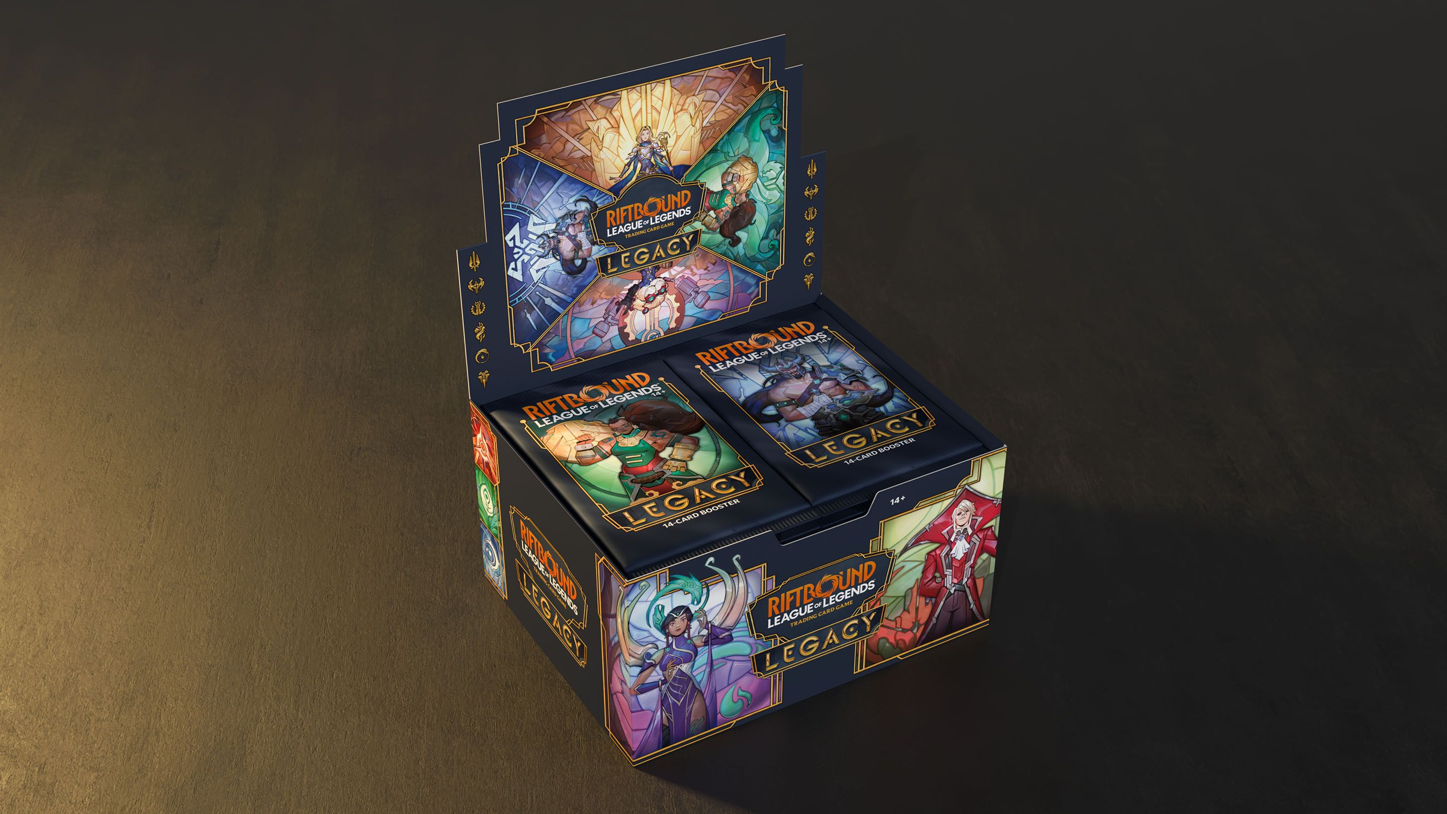 Legacy product lineup — boosters, displays, four Champion Decks and Vault Bundle