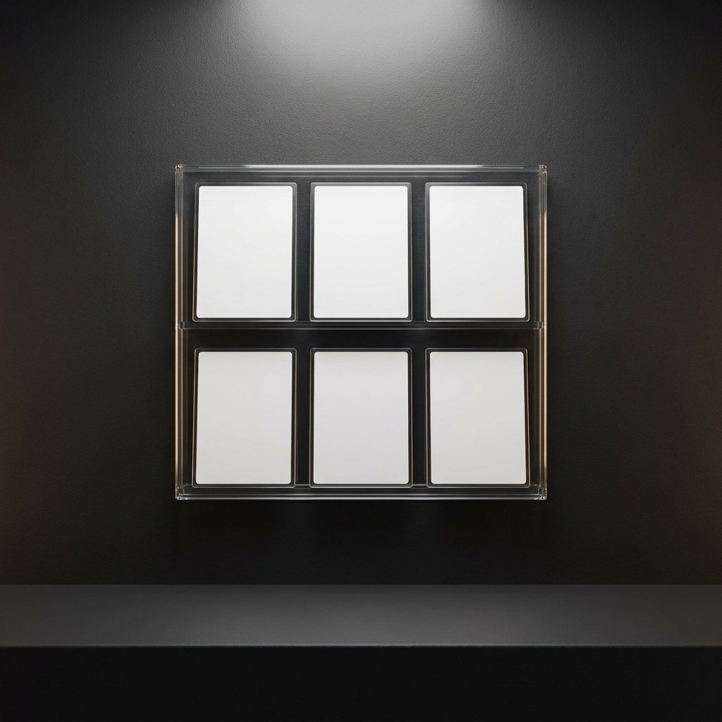 Wall display case for graded cards